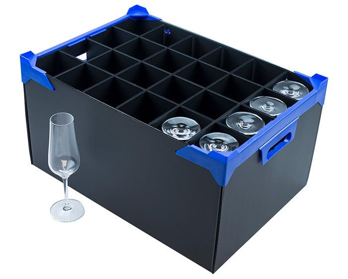 Wine glass storage boxes with lids online