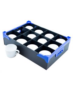 12 Compartment Vintage China Cup Storage Box (120x111mm)