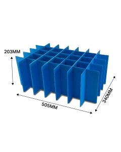 Box Internal Divider Sets with 35 Cells for ABC Equipment and Party Hire Totes