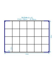 24 Compartment Polypropylene Correx Dividers