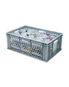 Glassware crate with removable inserts