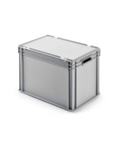 80 Litre Heavy Duty Euro Container With Hinged Lid (600x400x435mm)