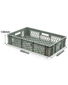 Perforated Plastic Crate L600xW400xH130mm