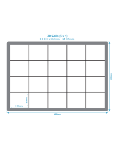 Cup storage Box with 20 Compartments 
