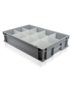 Solid Glassware Box with compartments for engineering components