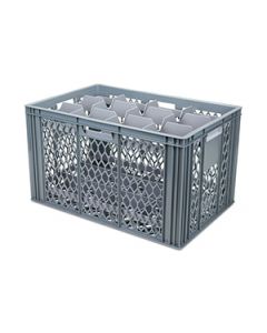 Perforated Euro Container with Dividers 
