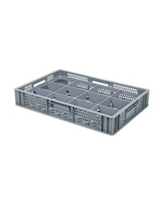 Shallow Glassware Tray with Base dividers 