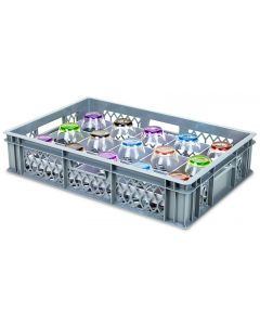 Shallow Glassware  Euro Crate with Base dividers 