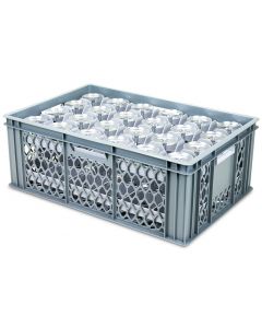 Stacking Conveyor Basket with Glassware Divider Inserts 