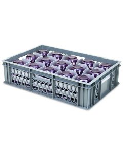 Glassware crate with removable inserts