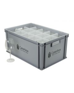 Large tall white wine Glass Storage Box for 15 Glasses