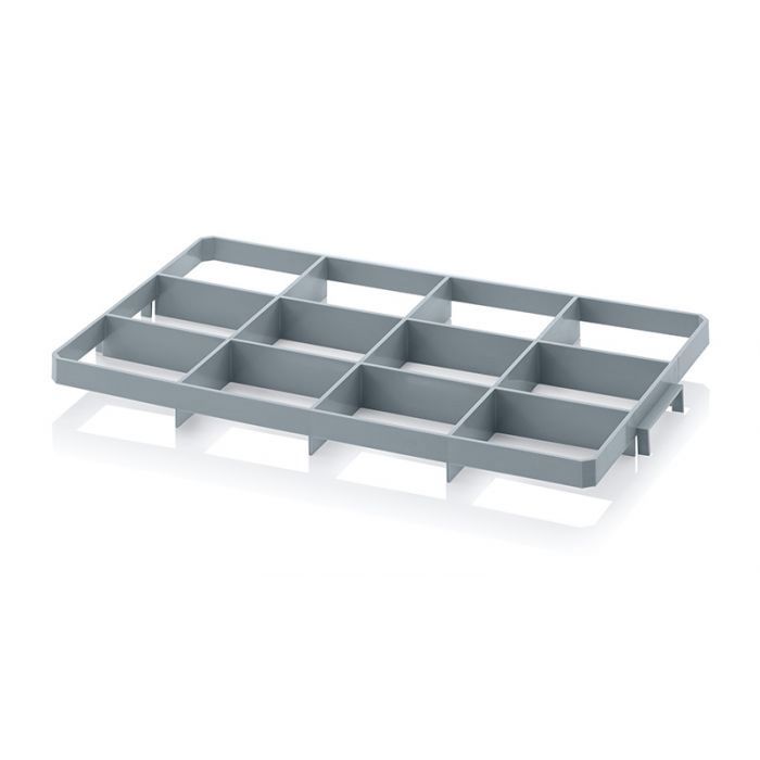 12 Compartment Top Section Euro Crate Divider Insert