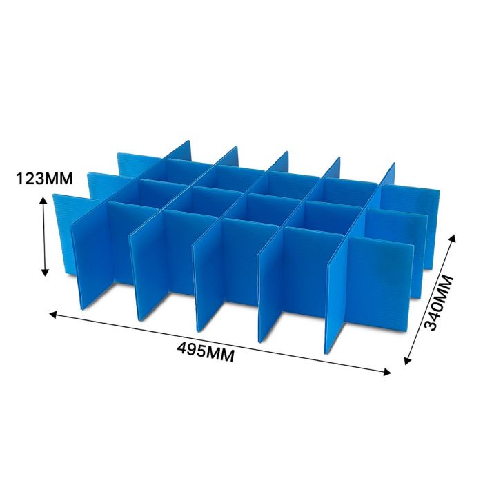 24 Cell Dividers for Caterbox B120 Correx Boxes  & ABC Equipment and Party Hire Totes