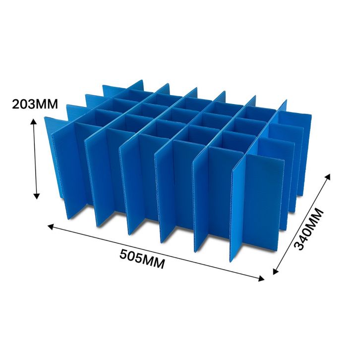 Box Internal Divider Sets with 35 Cells for ABC Equipment and Party Hire Totes