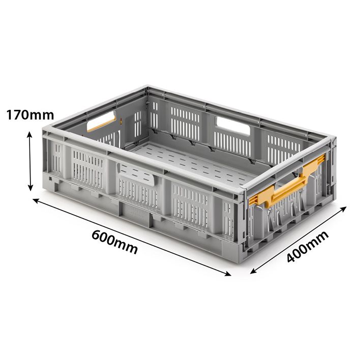 Shallow 35 Litre Folding Crate (600x400x170mm)