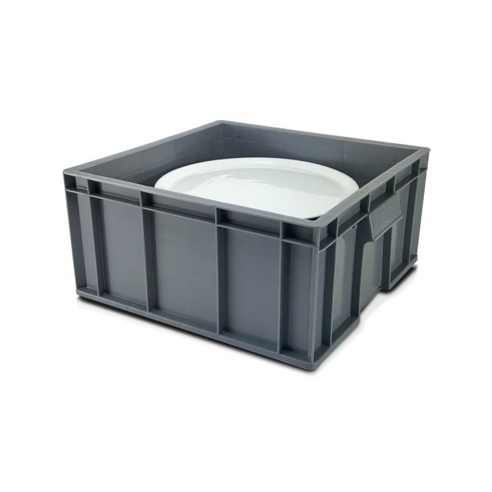 Large Square Heavy Duty Charger Plate Storage and Transport Box for Plate Size: 330 to 365mm