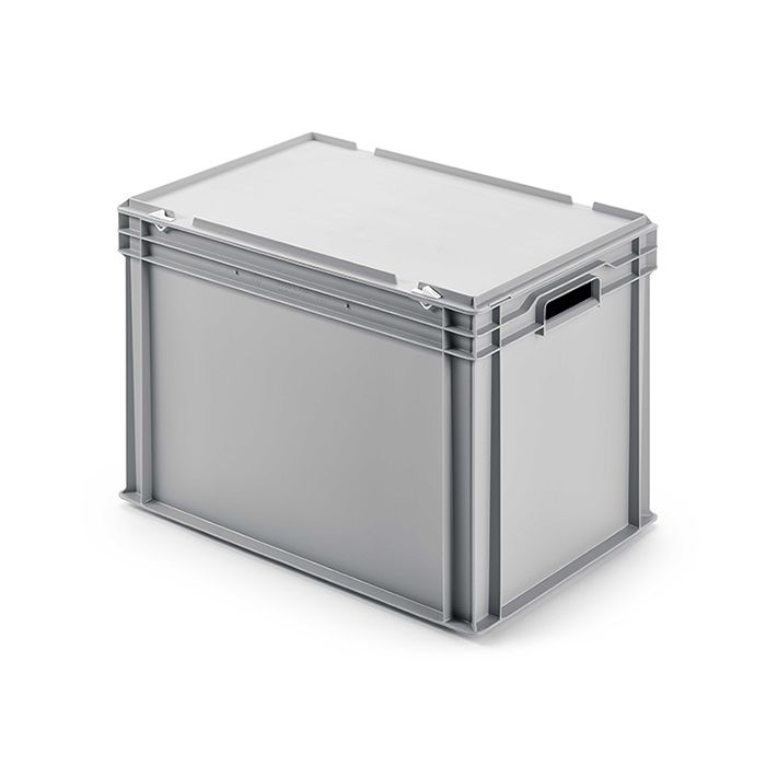80 Litre Heavy Duty Euro Container With Hinged Lid (600x400x435mm)