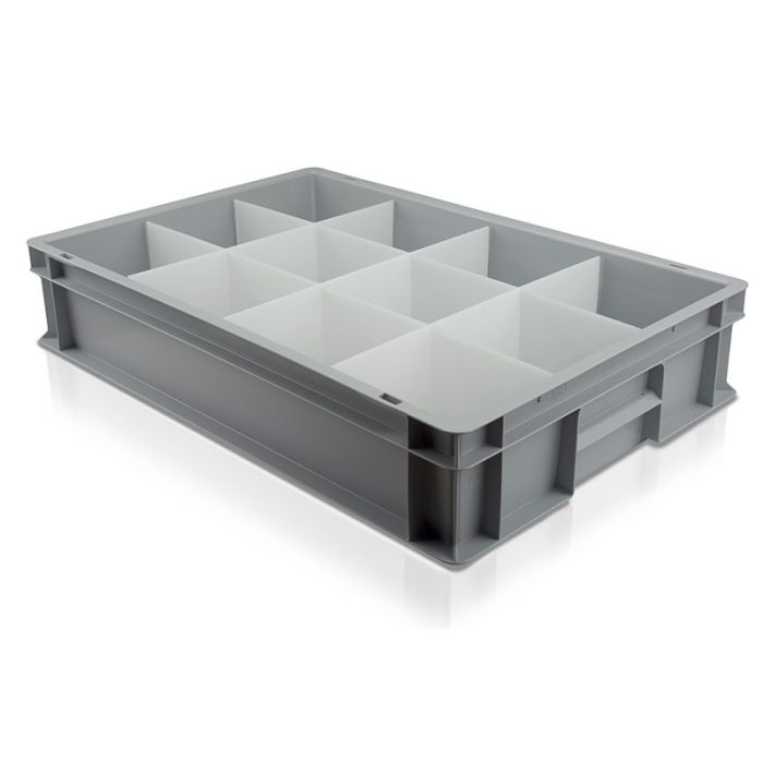 Solid Glassware Box with compartments for engineering components