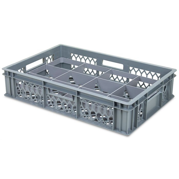 Stacking Glassware Crate with Base Inserts