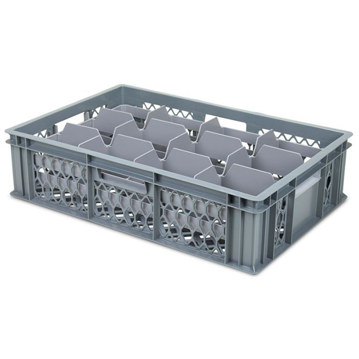 Ventilated Glassware Crates with Top and Bottom Dividers