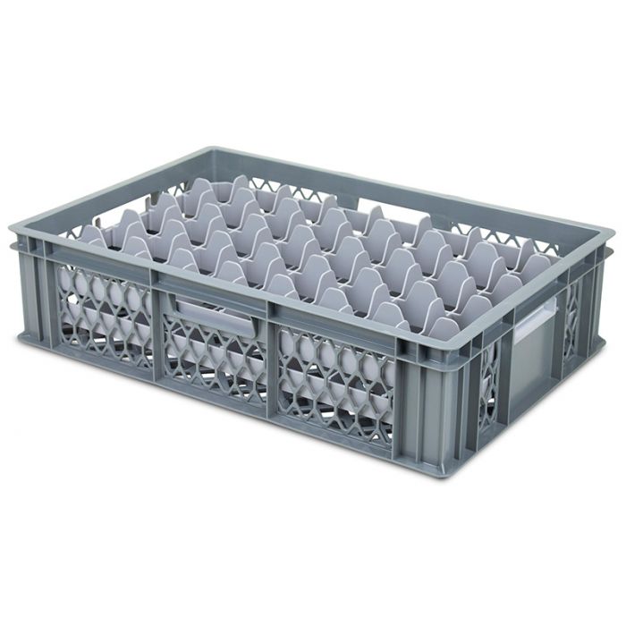 Glassware Basket with Top and Base Dividers 