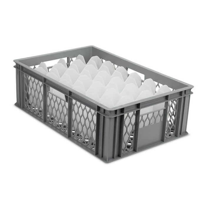 Ventilated Storage Box with 28 Compartments for Height up to 140mm