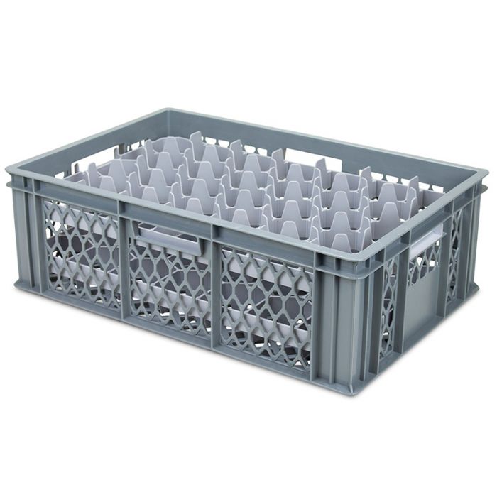 Industrial Glassware Euro Container with Removable Inserts