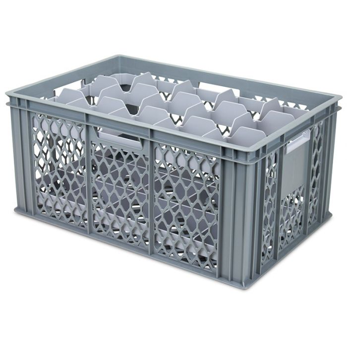 Glassware Crate with Removable Inserts