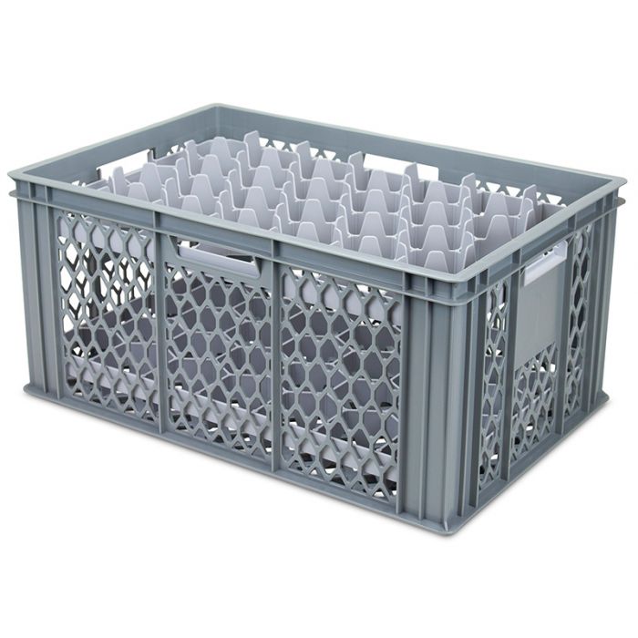 Glassware Crate with Top & Base Dividers