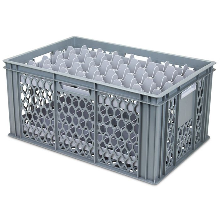 Glassware Crate with Removable Dividers