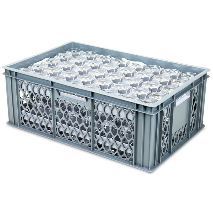 Stacking Warewasher Basket with Glasswasher Divider Inserts 
