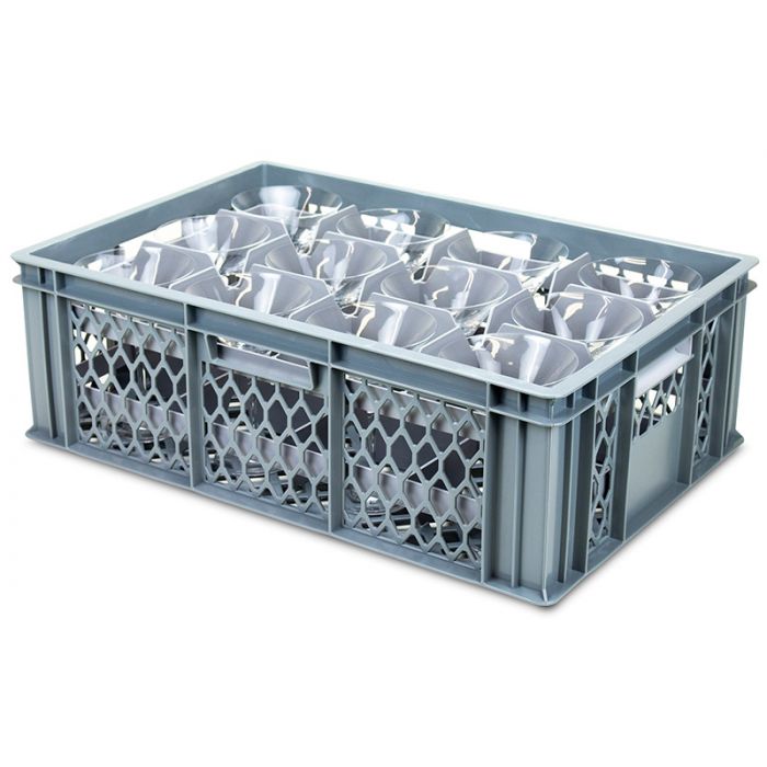 Industrial Glassware Crate with Removable Inserts 