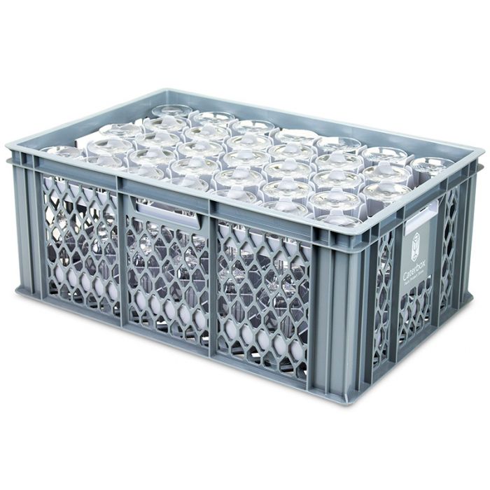 Stacking Conyevor Rack with Glassware Divider Inserts