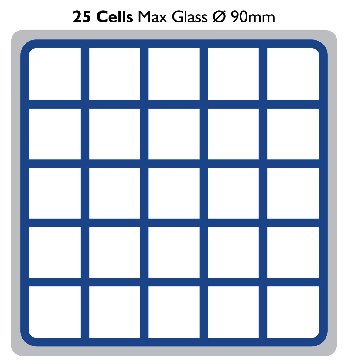 25 Cells Max Glass 90 mm