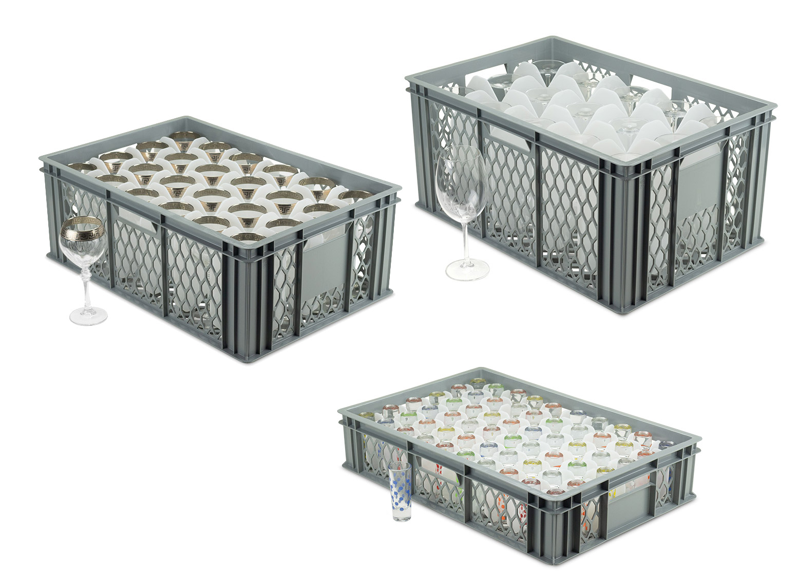 Glassware Crates with dividers