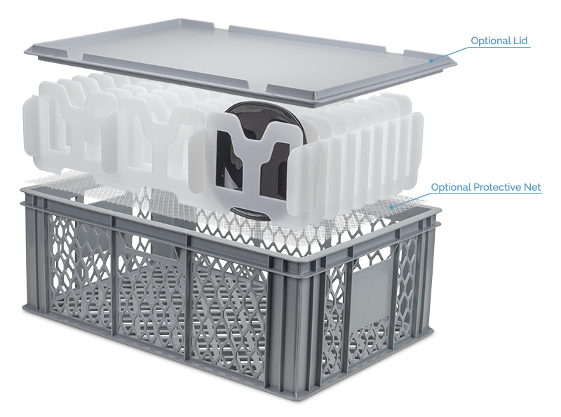 Wash and store plate crates