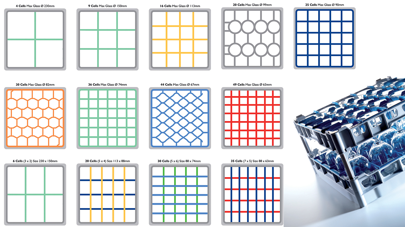 Compartment Glasswasher racks 500mm